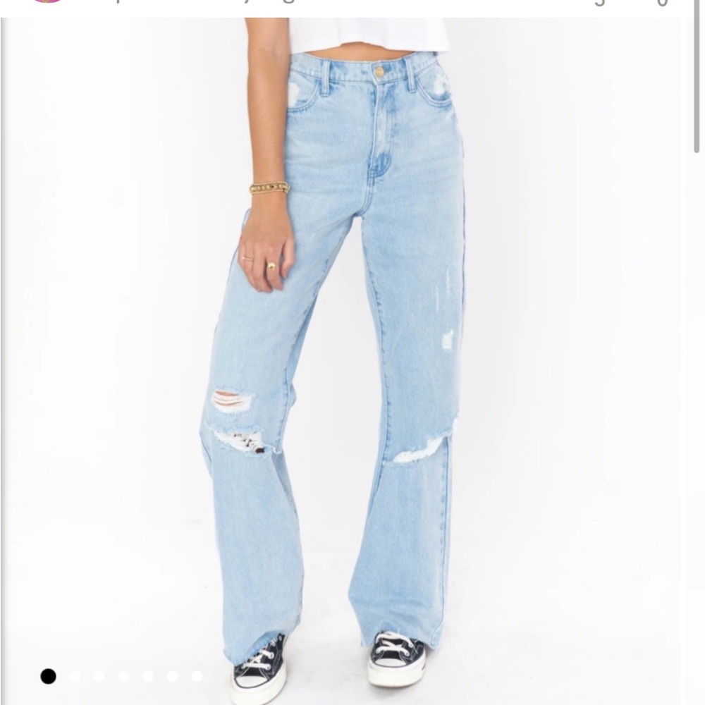 90s Straight Jeans in Powder Blue